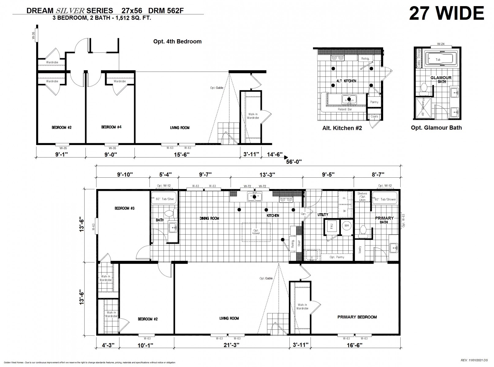 Homes Direct Modular Homes - Model DRM562F - Floorplan
