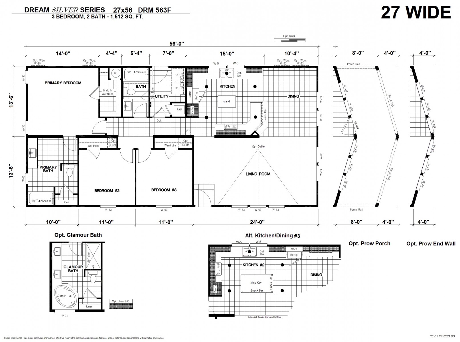 Homes Direct Modular Homes - Model DRM563F - Floorplan