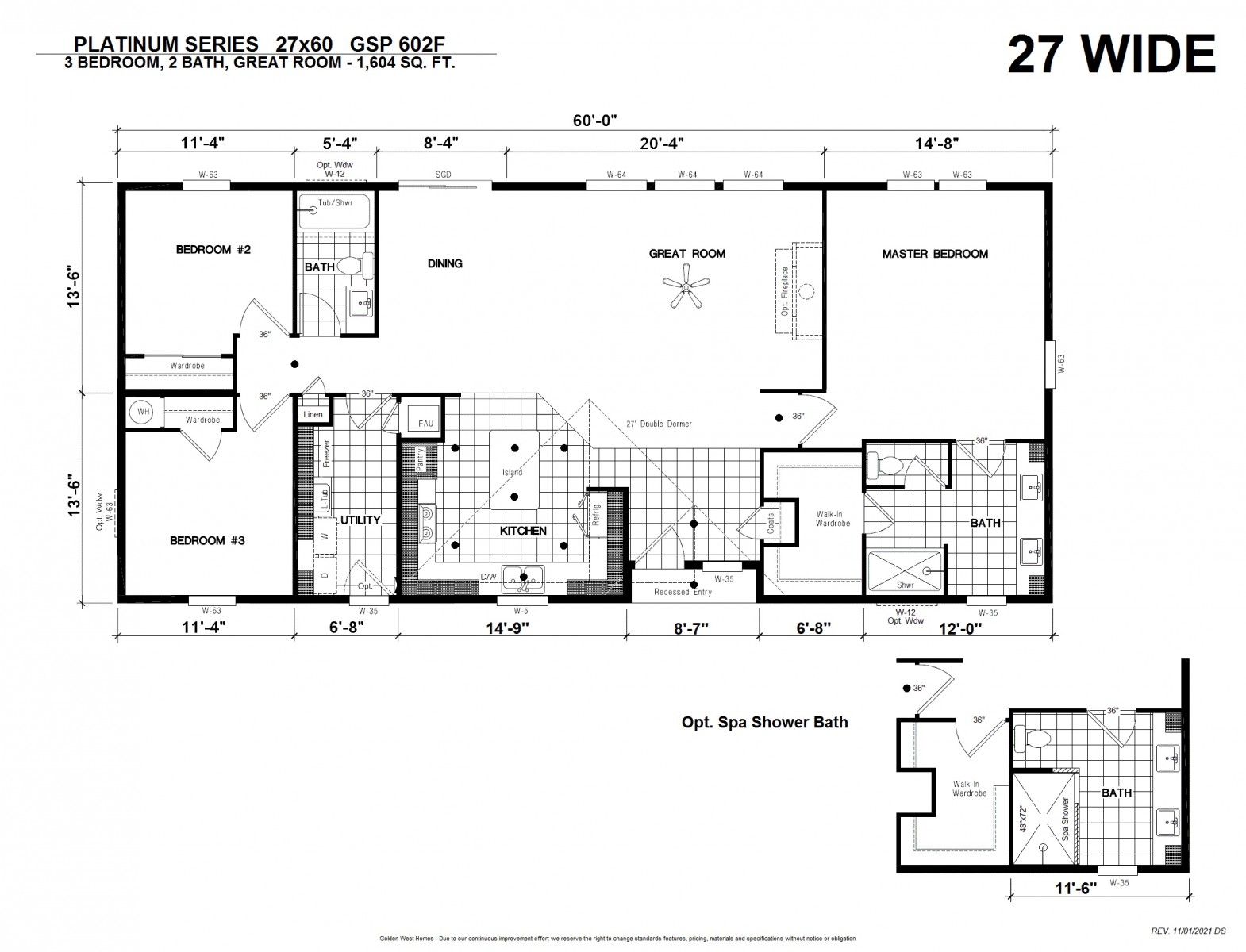 Homes Direct Modular Homes - Model GSP602F - Floorplan