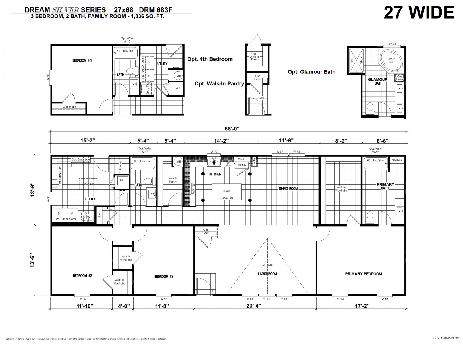Homes Direct Modular Homes - Model DRM683F - Floorplan