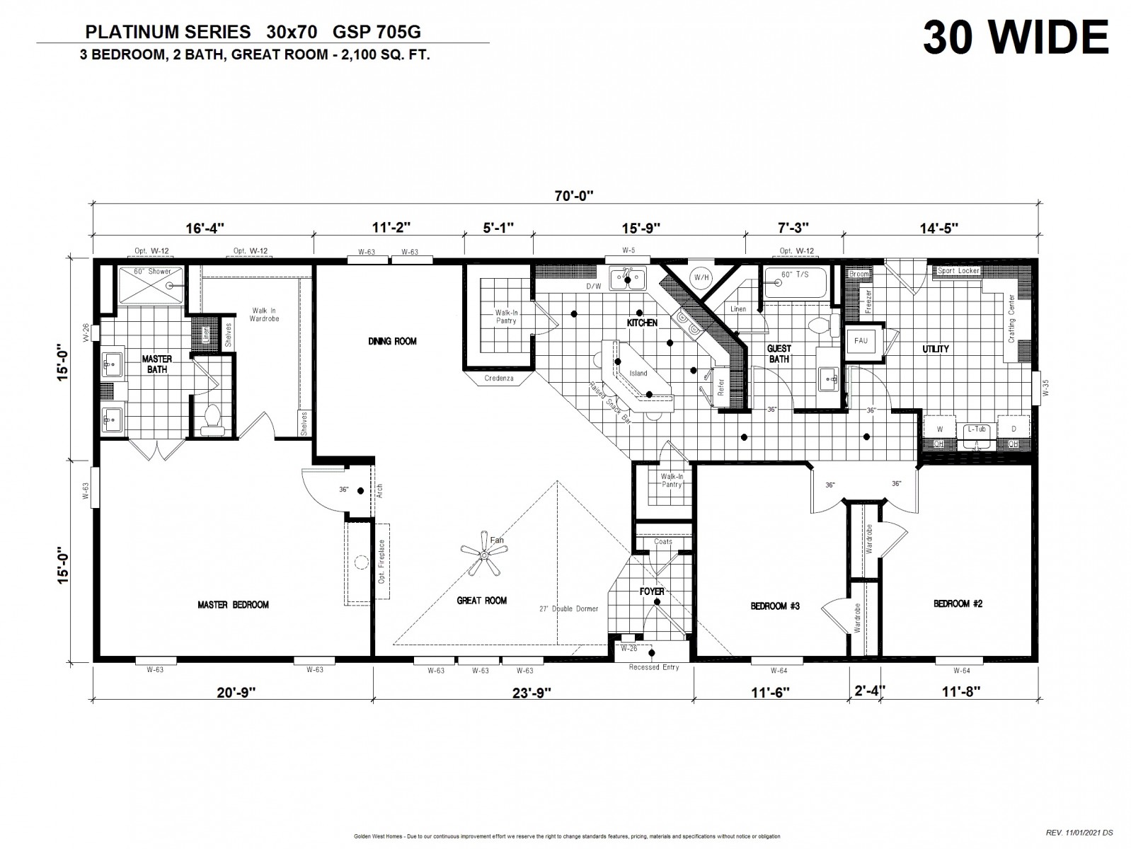 Homes Direct Modular Homes - Model GSP705G - Floorplan
