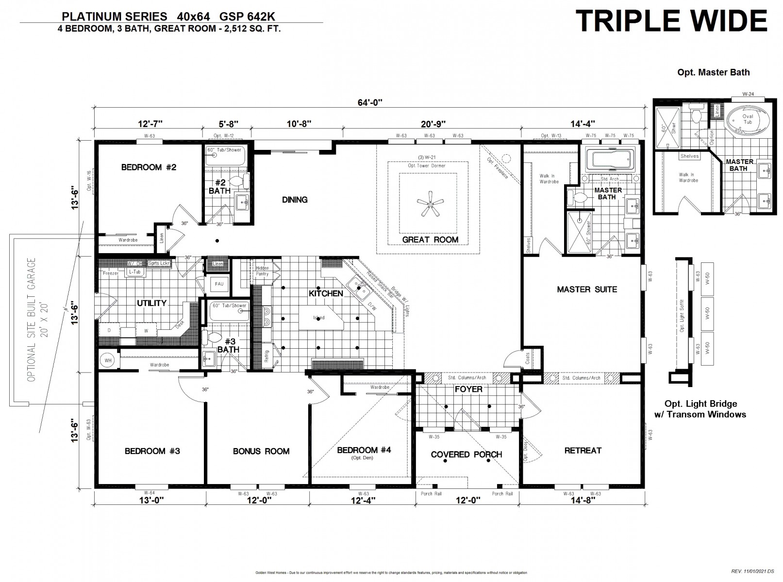 Homes Direct Modular Homes - Model GSP642K - Floorplan