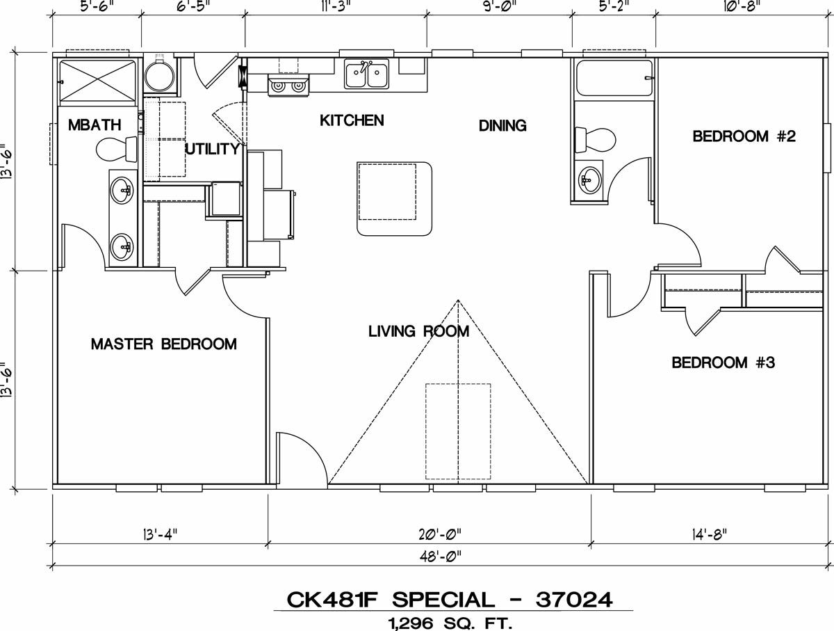 Homes Direct Modular Homes - Model CK481F - Floorplan