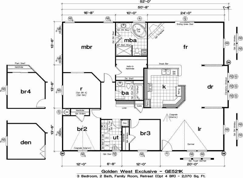 Homes Direct Modular Homes - Model GE521K - Floorplan