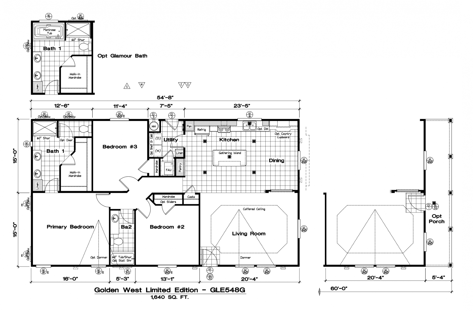 Homes Direct Modular Homes - Model GLE548G - Floorplan