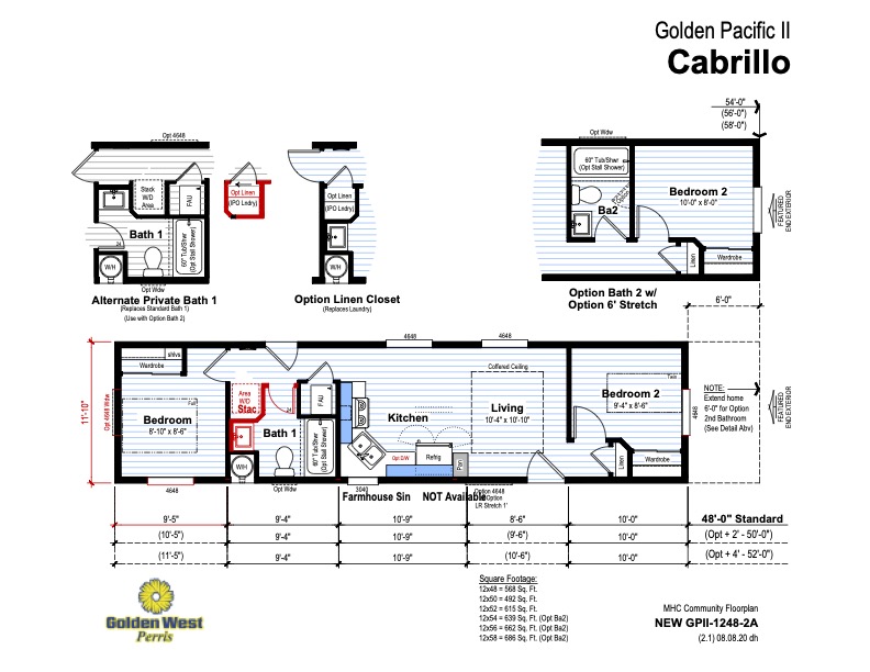 Homes Direct Modular Homes - Model GP12482A - Floorplan