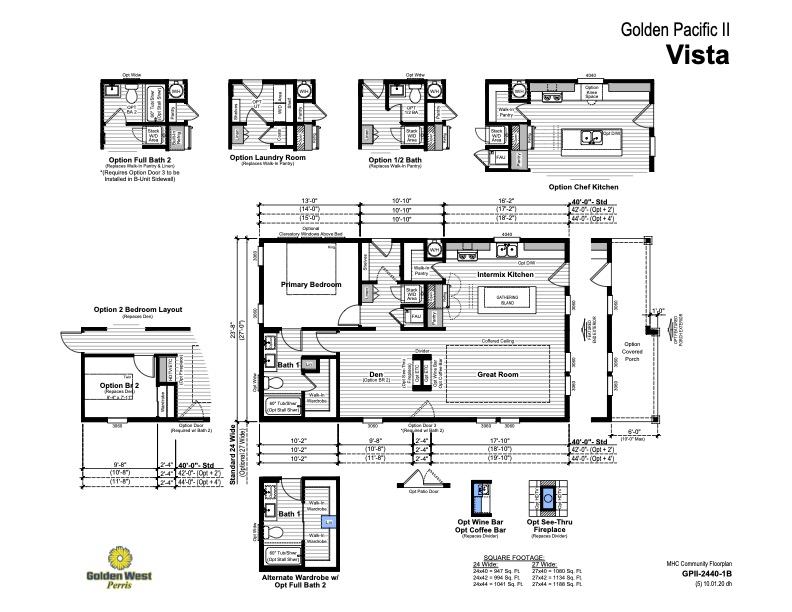 Homes Direct Modular Homes - Model GP24401B - Floorplan