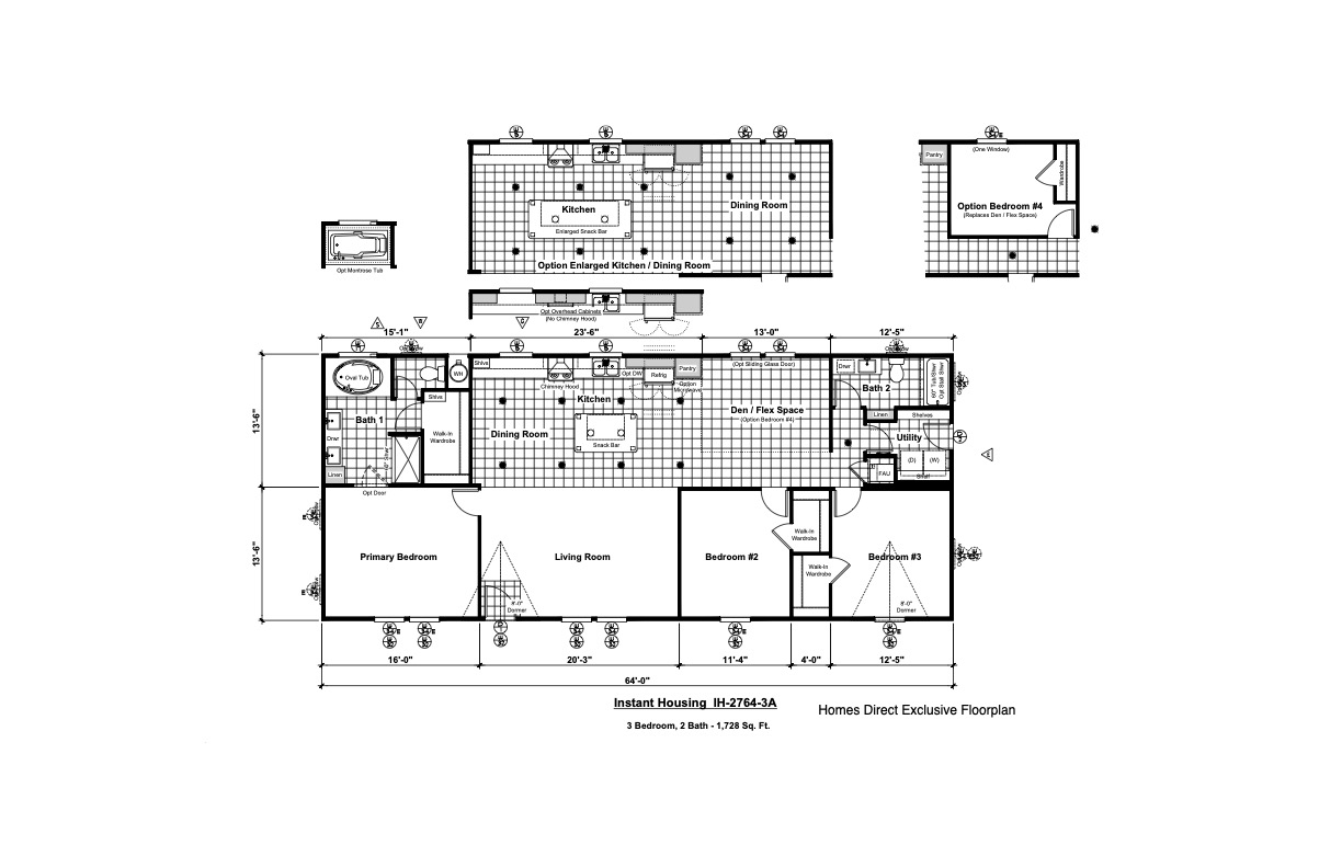 Homes Direct Modular Homes - Model IH2764 - Floorplan