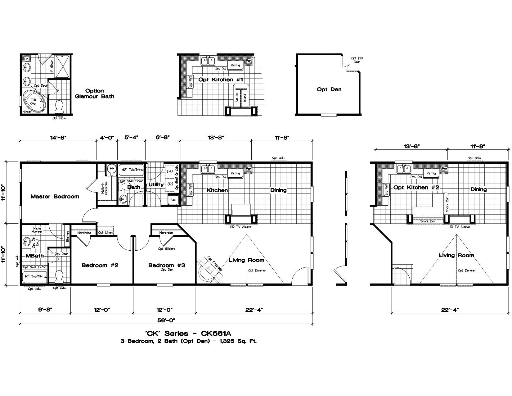 Homes Direct Modular Homes - Model CK561A - Floorplan