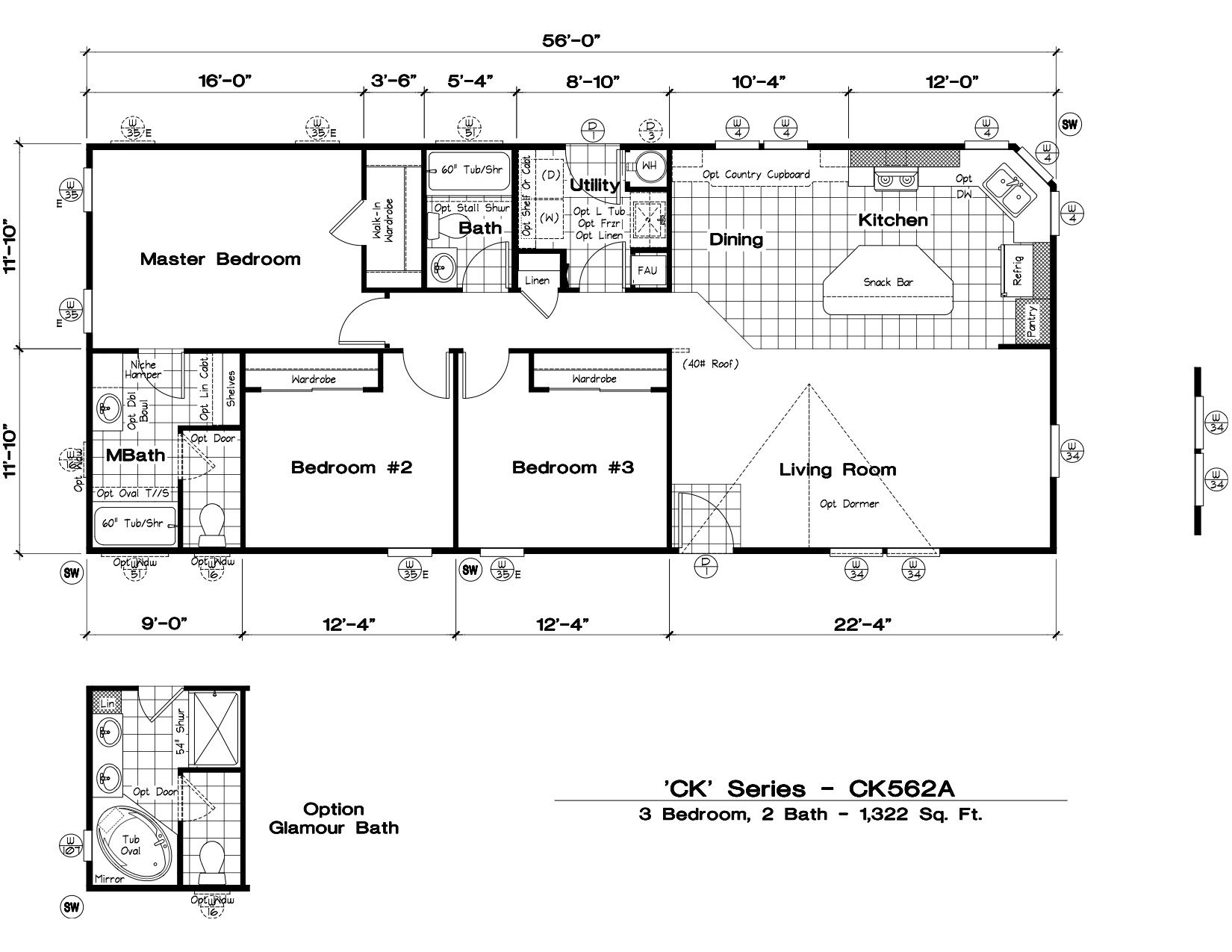 Homes Direct Modular Homes - Model CK562A - Floorplan