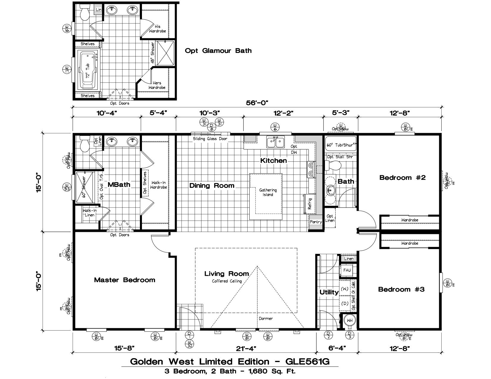 Homes Direct Modular Homes - Model GLE561G - Floorplan