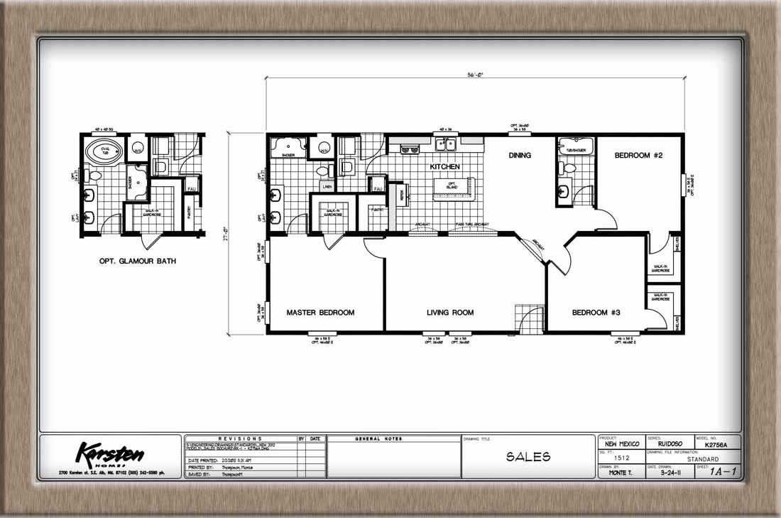 Homes Direct Modular Homes - Model K2756A - Floorplan