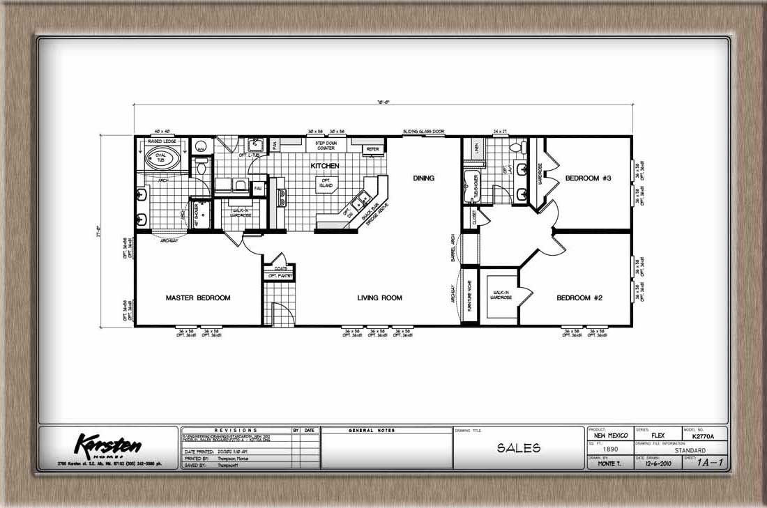 Homes Direct Modular Homes - Model K2770A - Floorplan