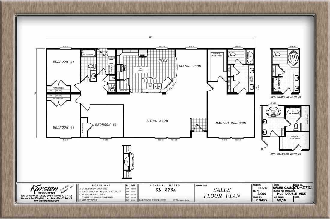 Homes Direct Modular Homes - Model K3070B - Floorplan