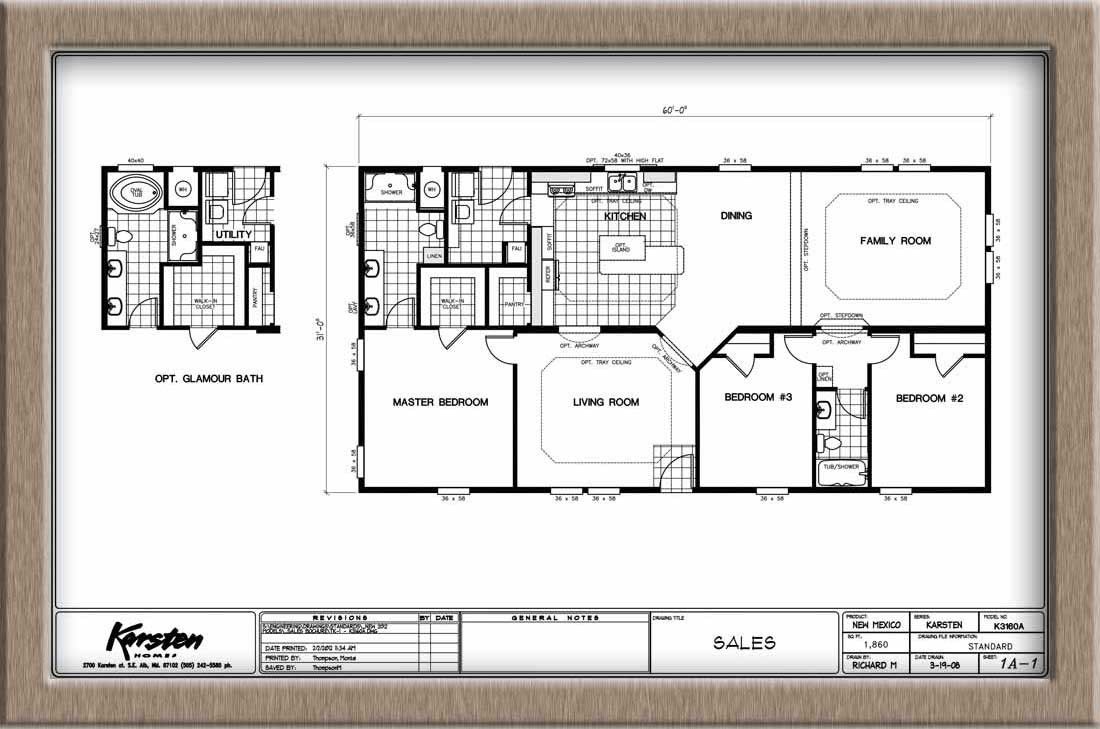 Homes Direct Modular Homes - Model K3160A - Floorplan