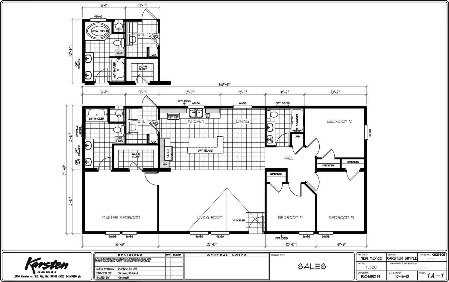 Homes Direct Modular Homes - Model KS2760B - Floorplan