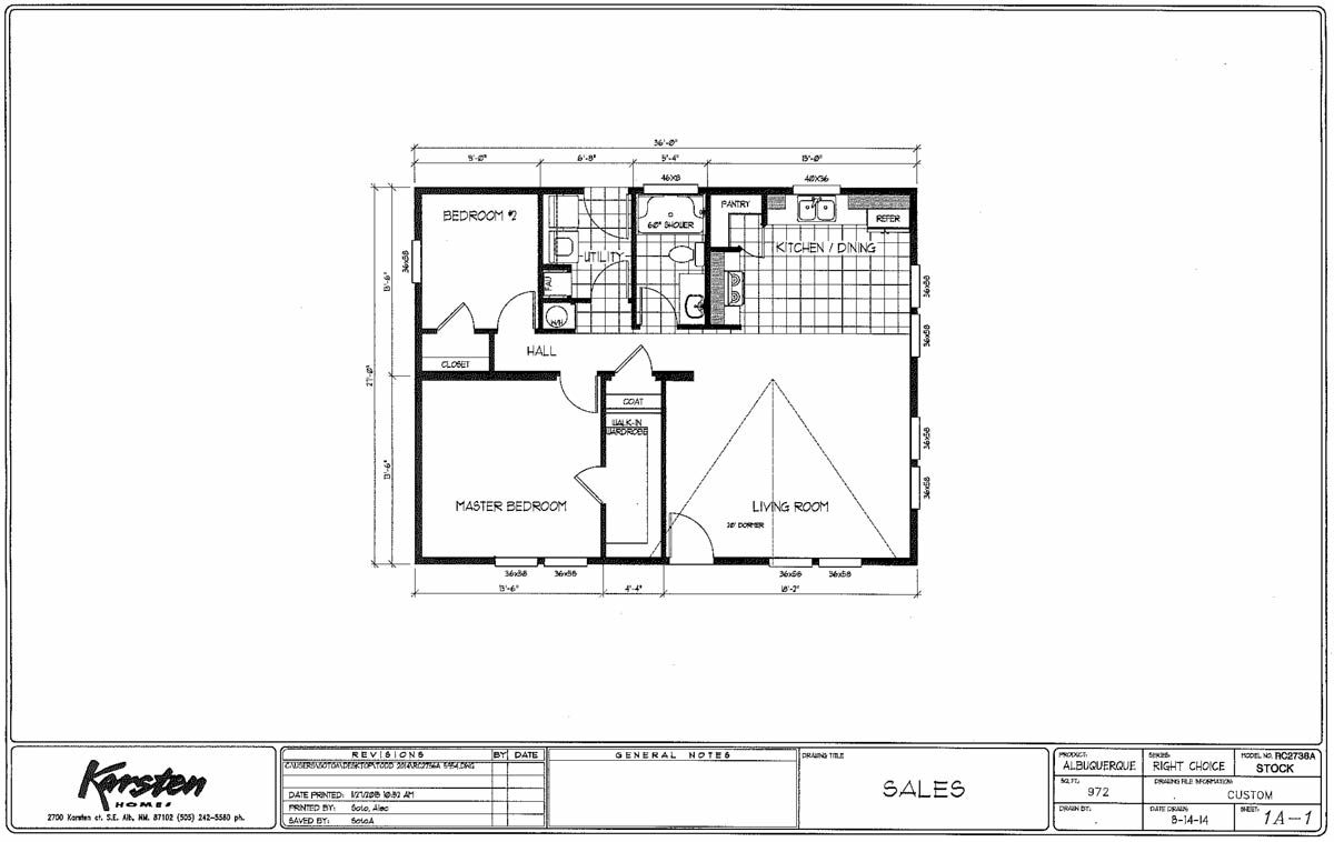 Homes Direct Modular Homes - Model RC2736A - Floorplan