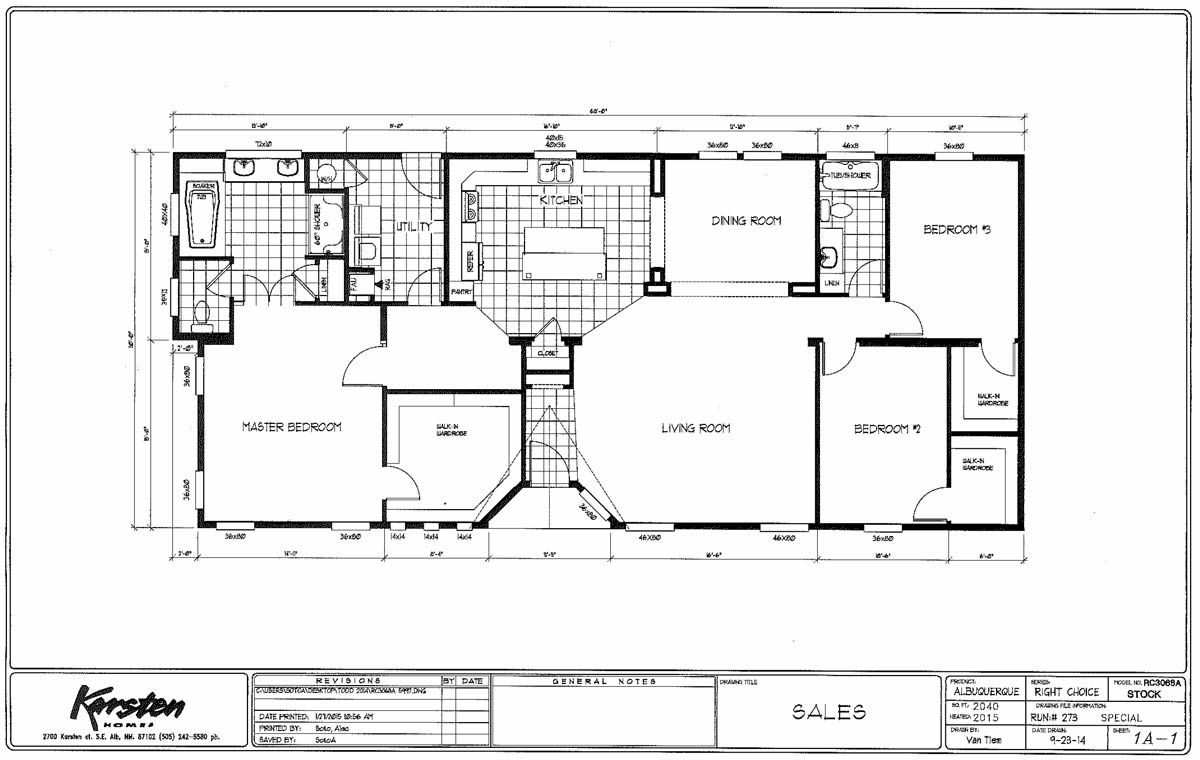 Homes Direct Modular Homes - Model RC3068A - Floorplan
