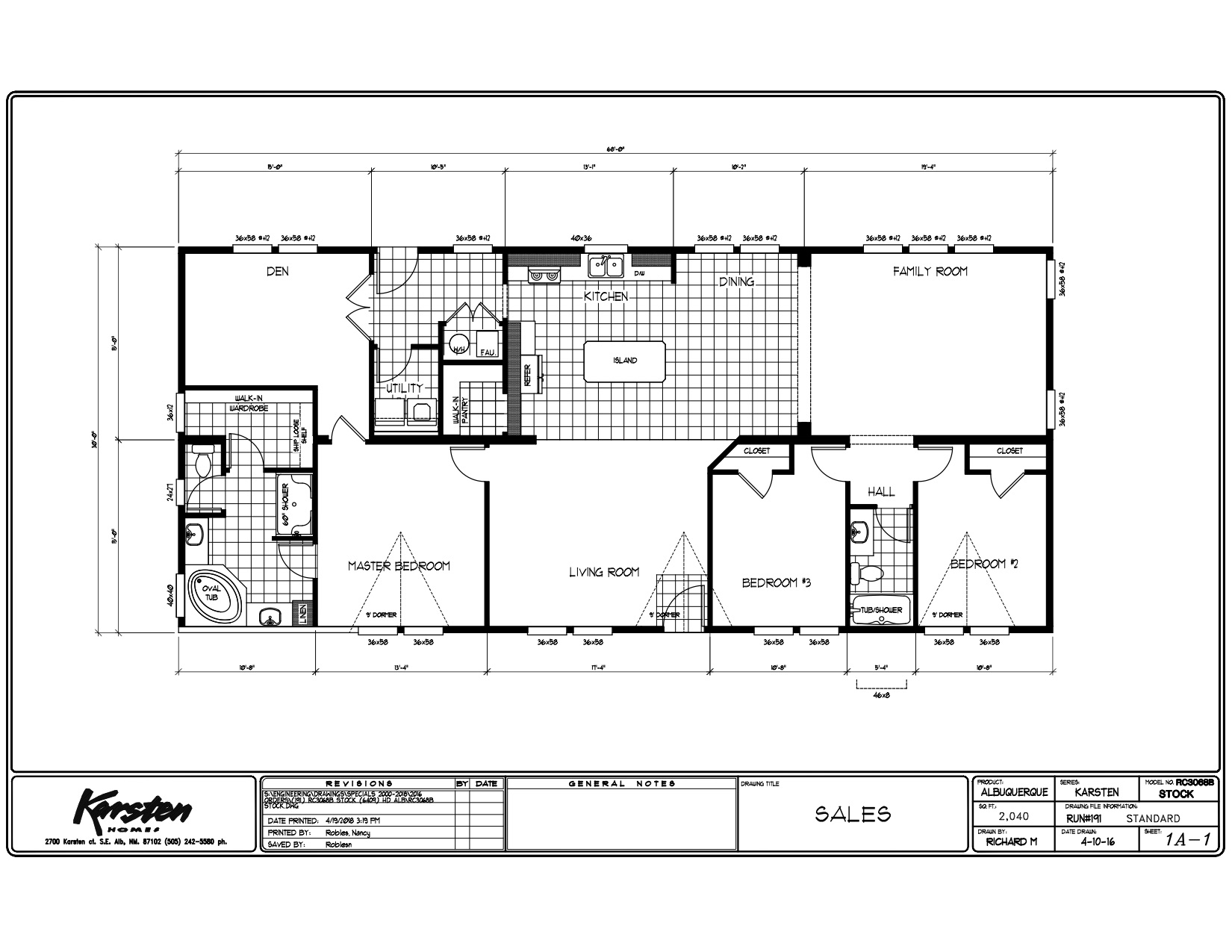 Homes Direct Modular Homes - Model RC3068B - Floorplan