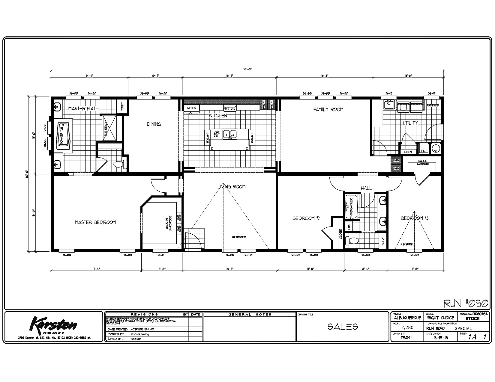 Homes Direct Modular Homes - Model RC3076A - Floorplan