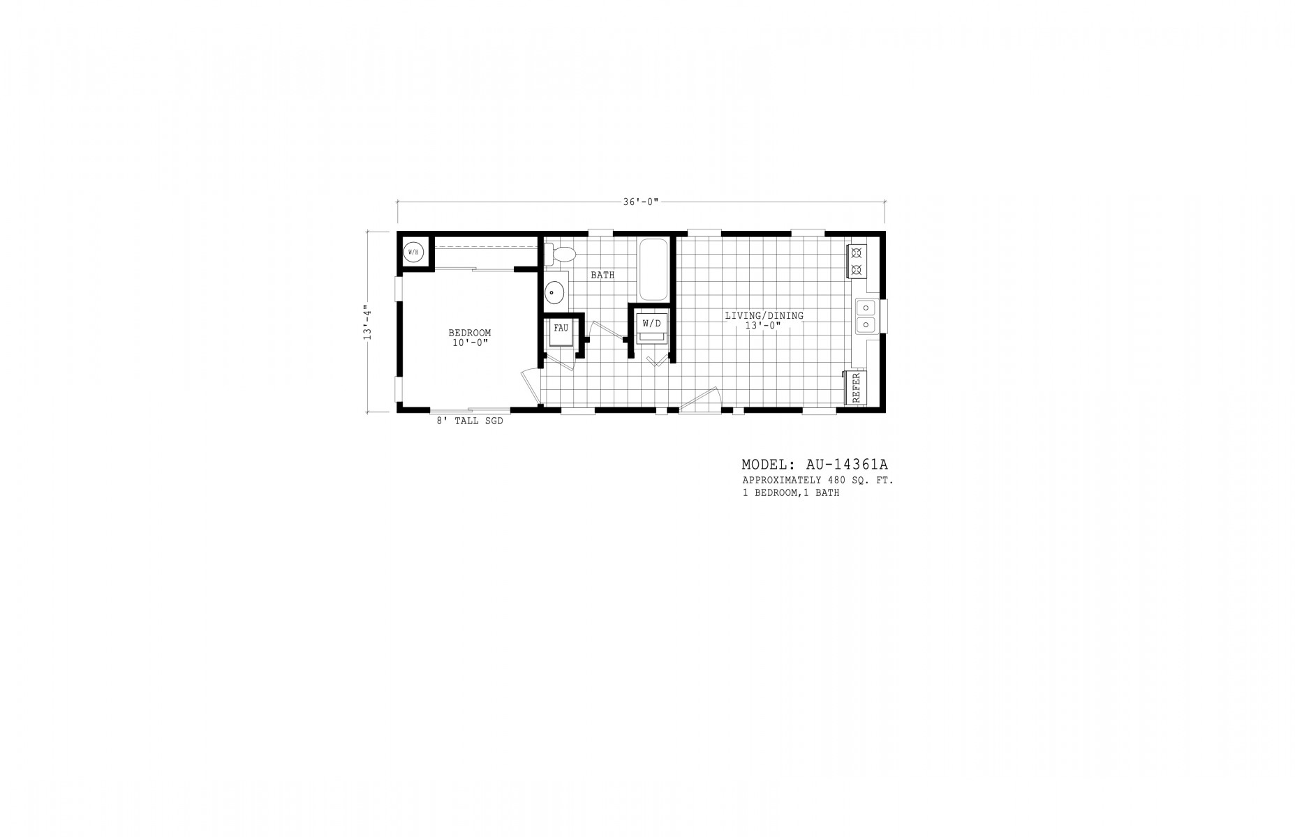 Homes Direct Modular Homes - Model AU14361A - Floorplan