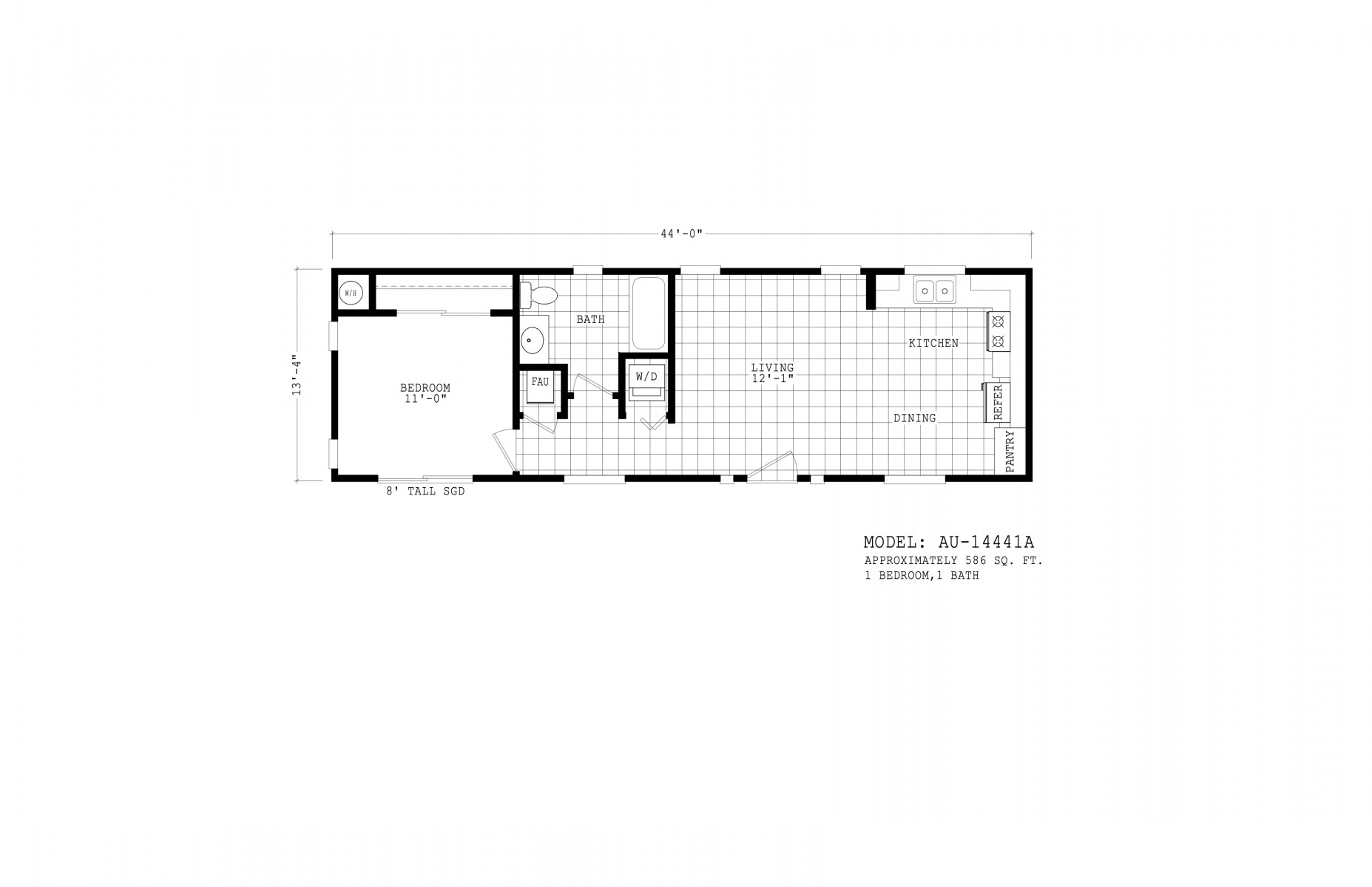 Homes Direct Modular Homes - Model AU14441A - Floorplan