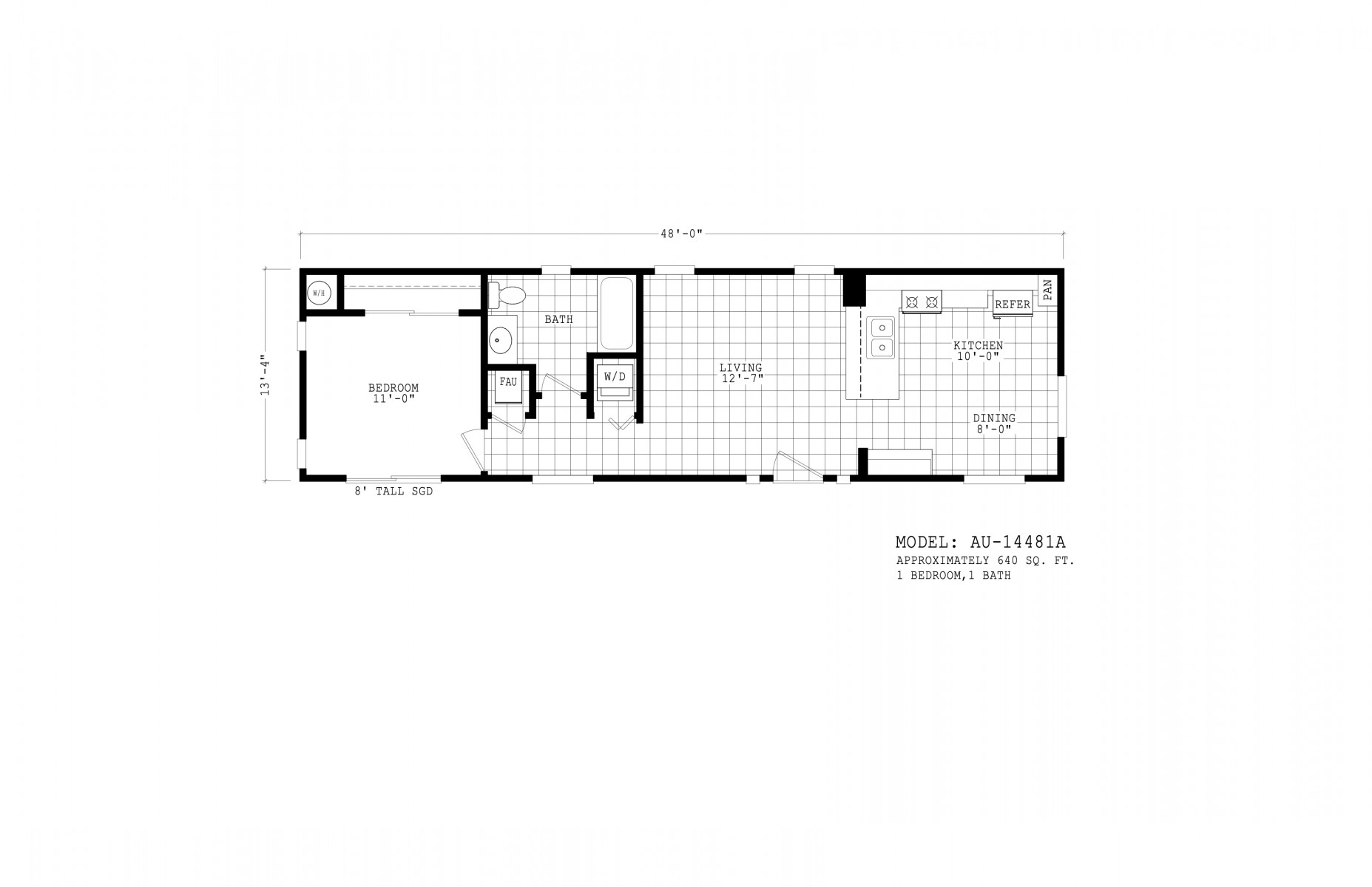 Homes Direct Modular Homes - Model AU14481A - Floorplan