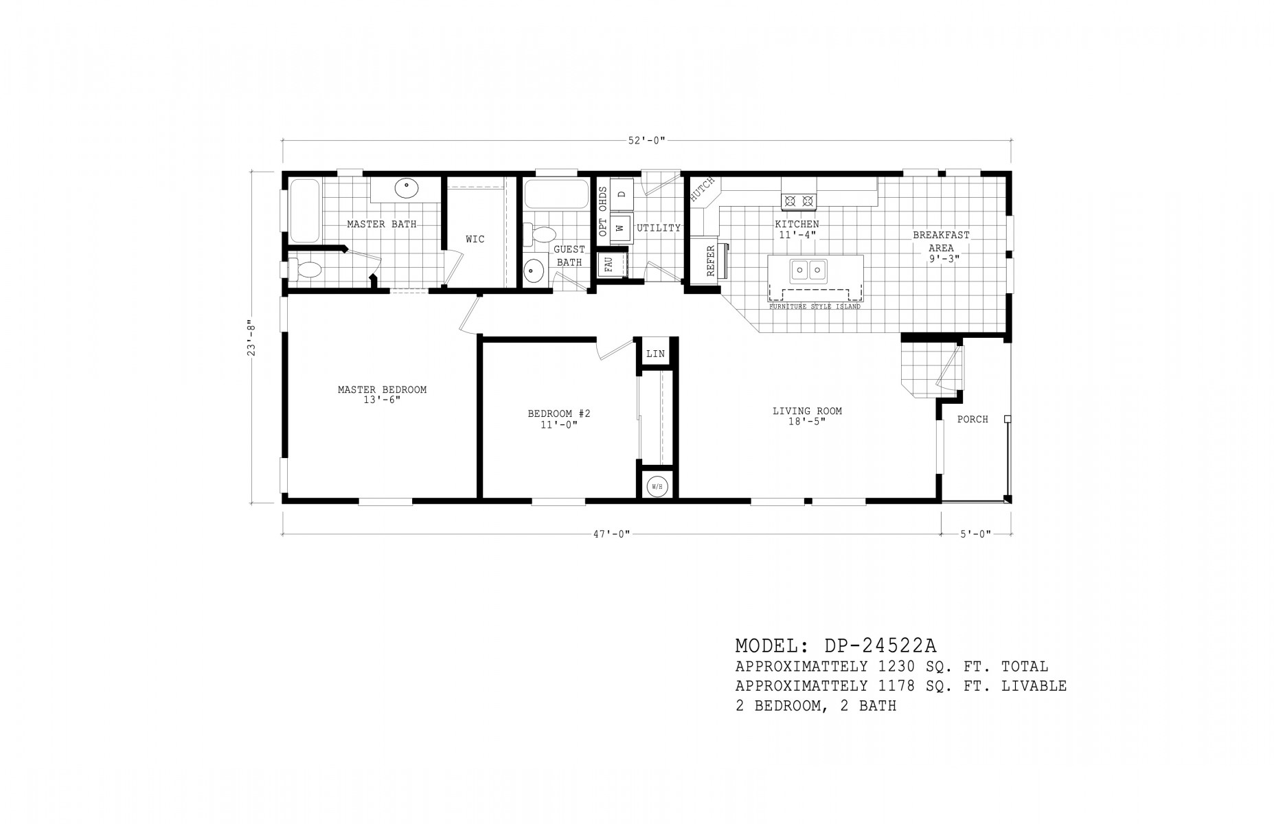 Homes Direct Modular Homes - Model DP24522A - Floorplan