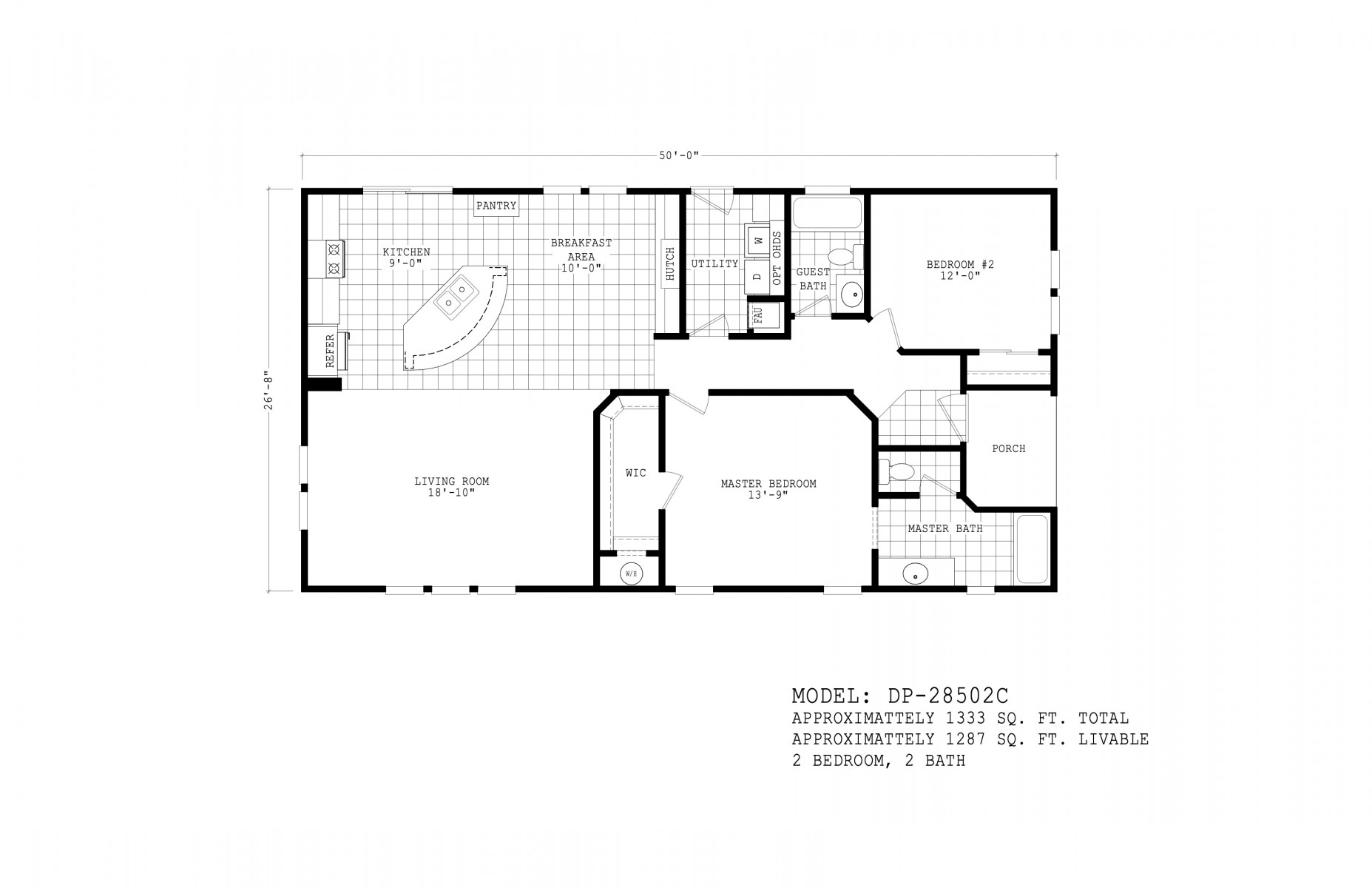 Homes Direct Modular Homes - Model DP28502C - Floorplan