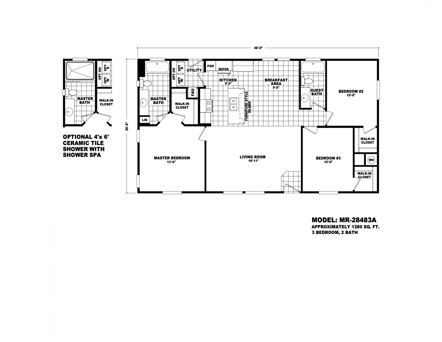 Homes Direct Modular Homes - Model MR28483A - Floorplan