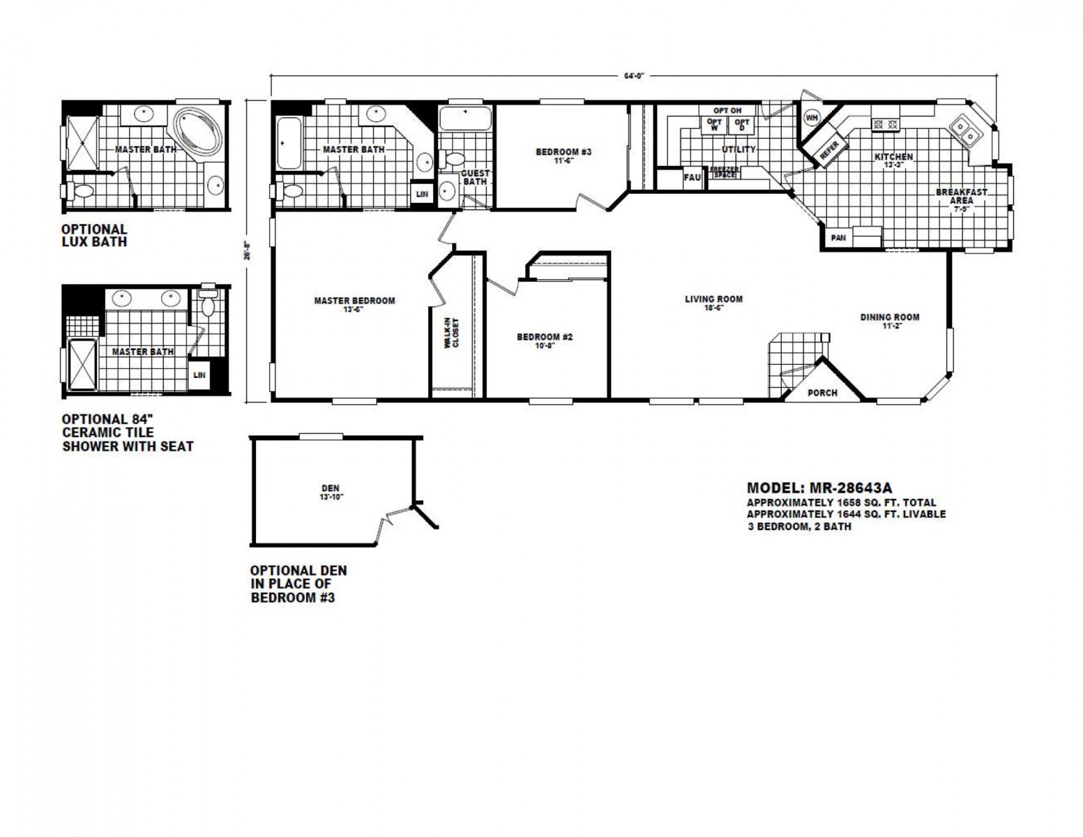 Homes Direct Modular Homes - Model MR28643A - Floorplan