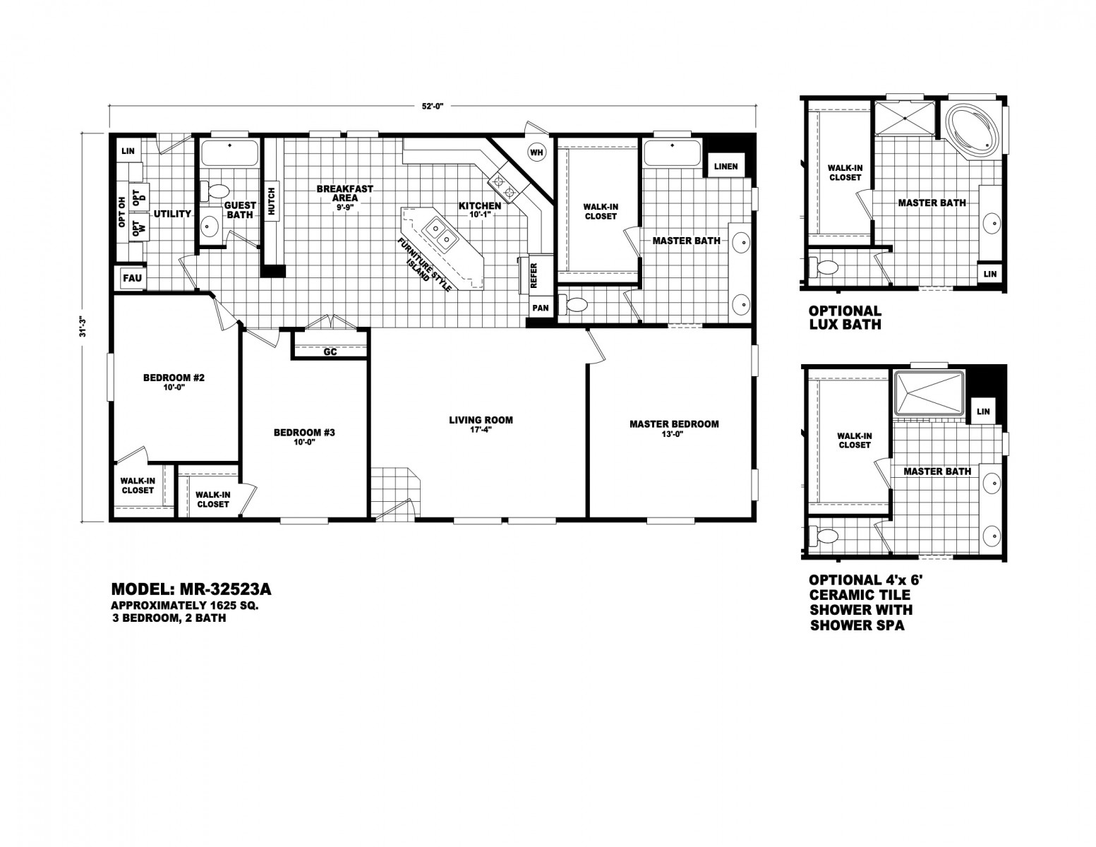 Homes Direct Modular Homes - Model MR32523A - Floorplan