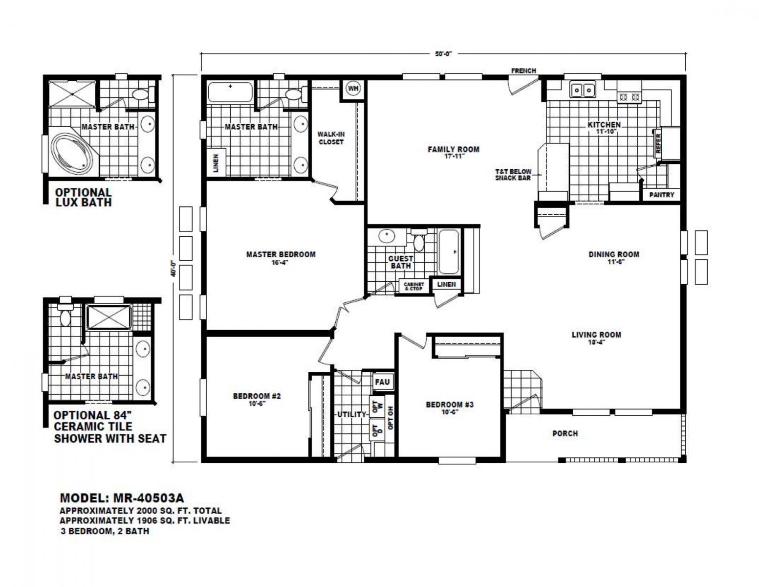 Homes Direct Modular Homes - Model MR40503A - Floorplan