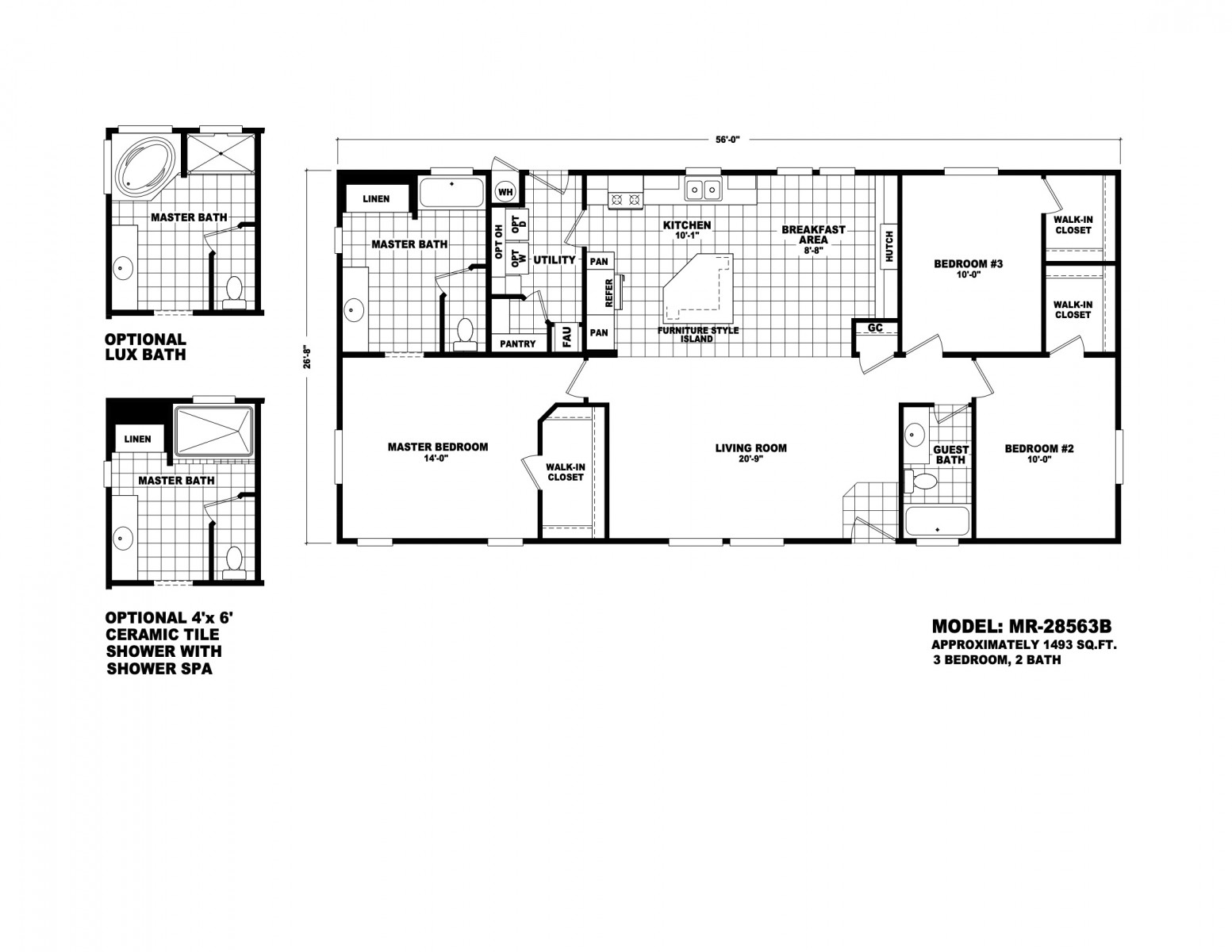 Homes Direct Modular Homes - Model MR28563B - Floorplan