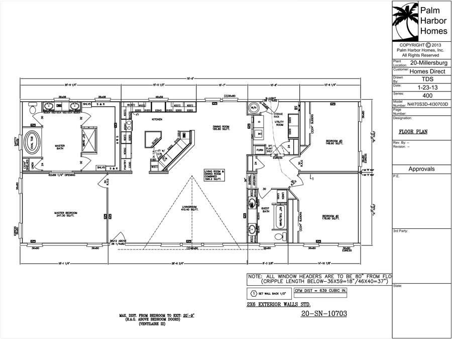 Homes Direct Modular Homes - Model N4I70S3D - Floorplan