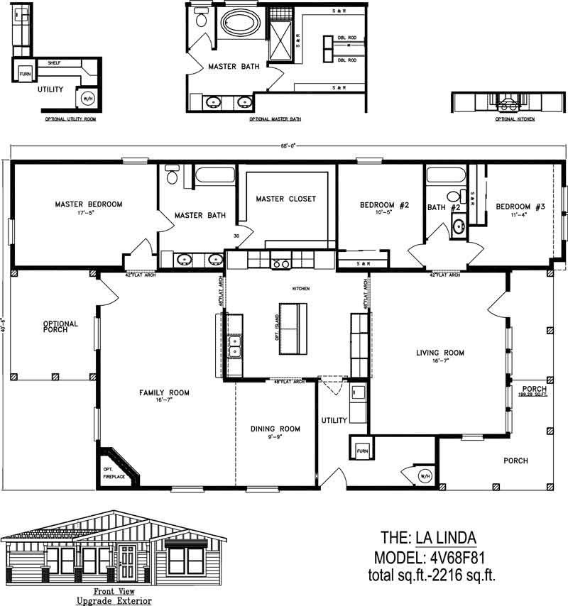 Homes Direct Modular Homes - Model 4V68F81 - Floorplan