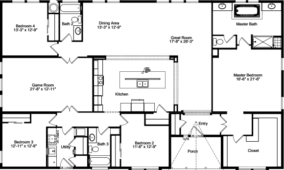 Homes Direct Modular Homes - Model 42684A - Floorplan
