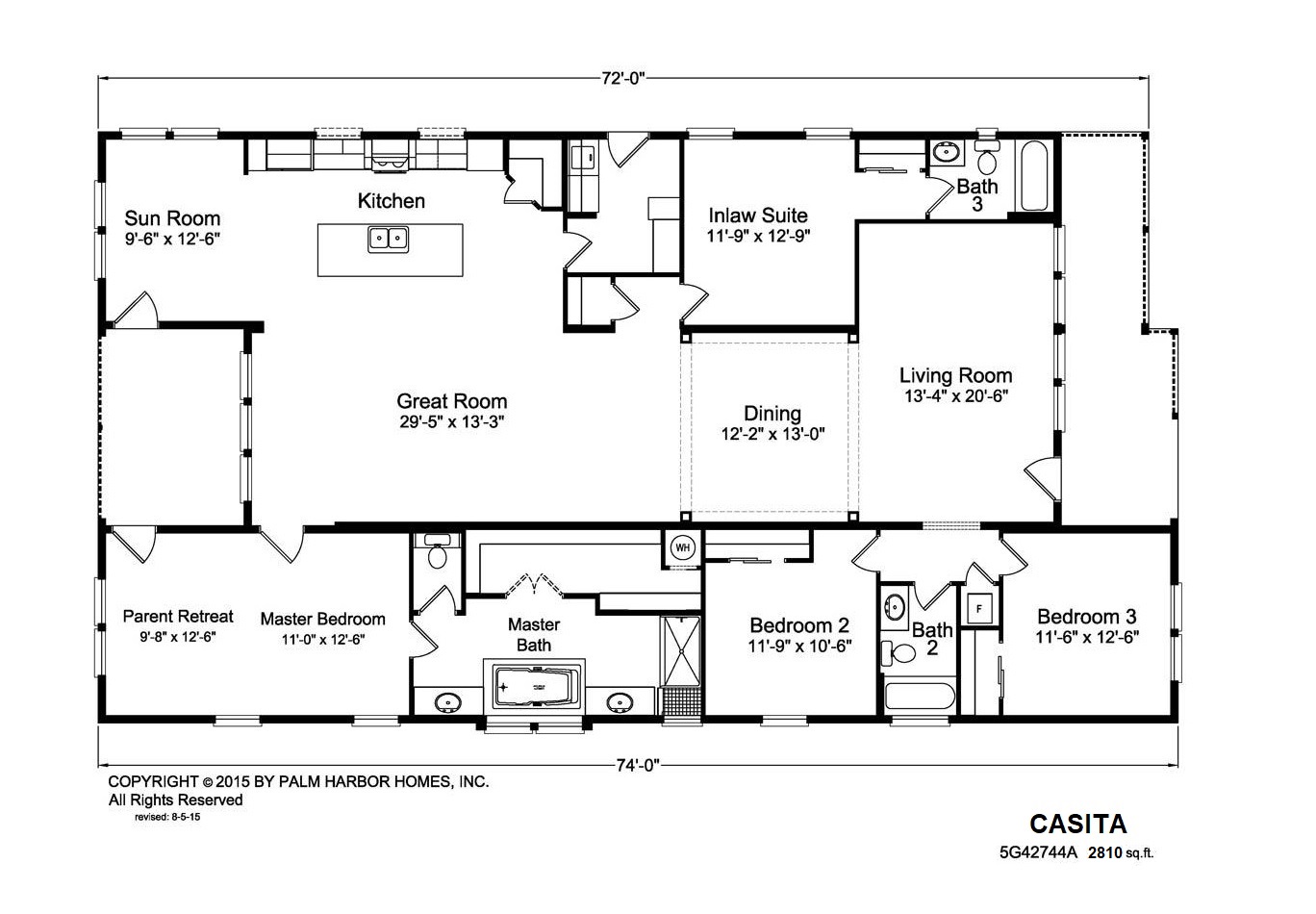 Homes Direct Modular Homes - Model 5G42744A - Floorplan