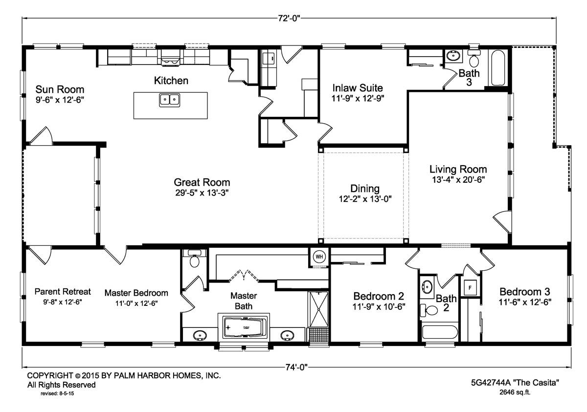 manufactured homes - model casita floor plan