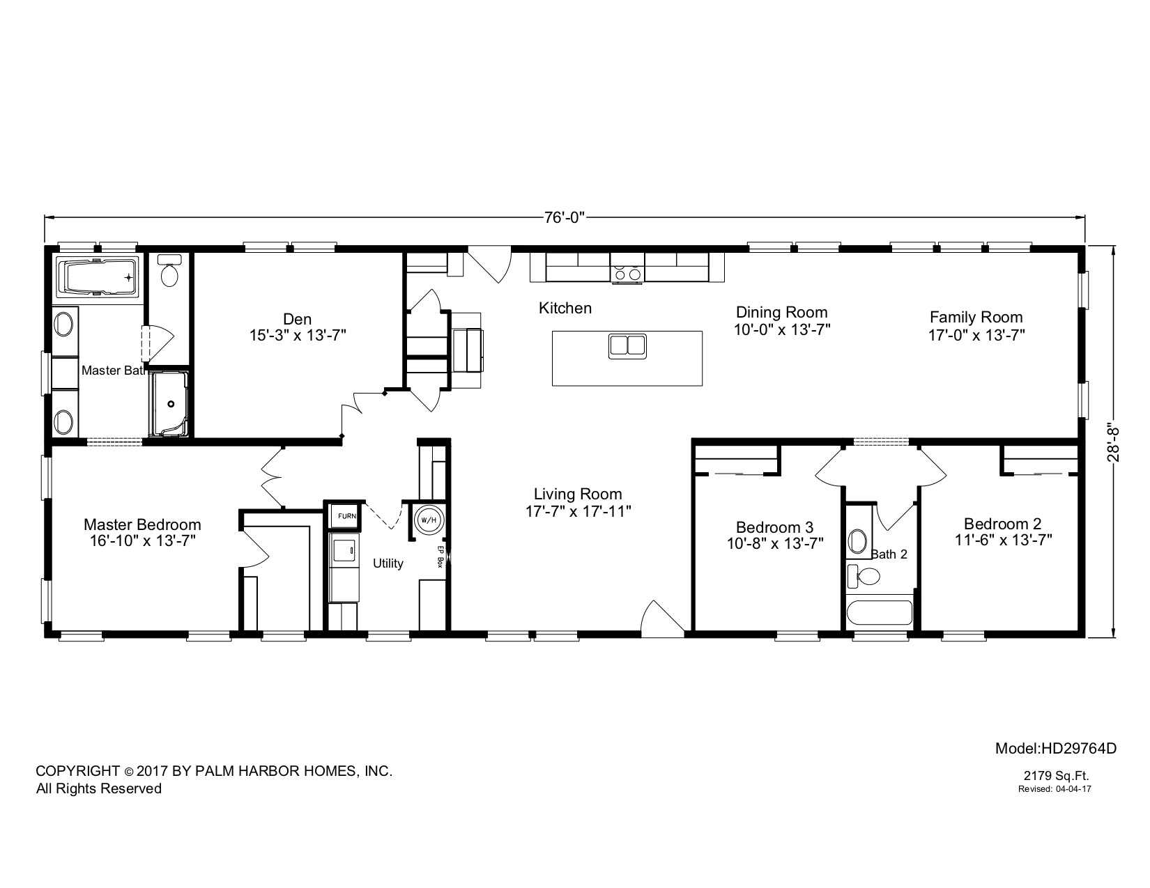 Homes Direct Modular Homes - Model HD29764D - Floorplan