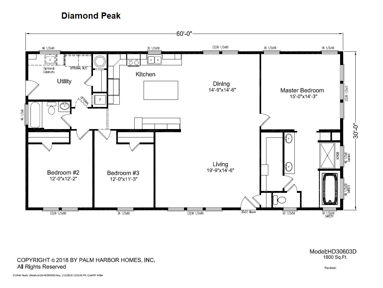 Homes Direct Modular Homes - Model HD3060 - Floorplan