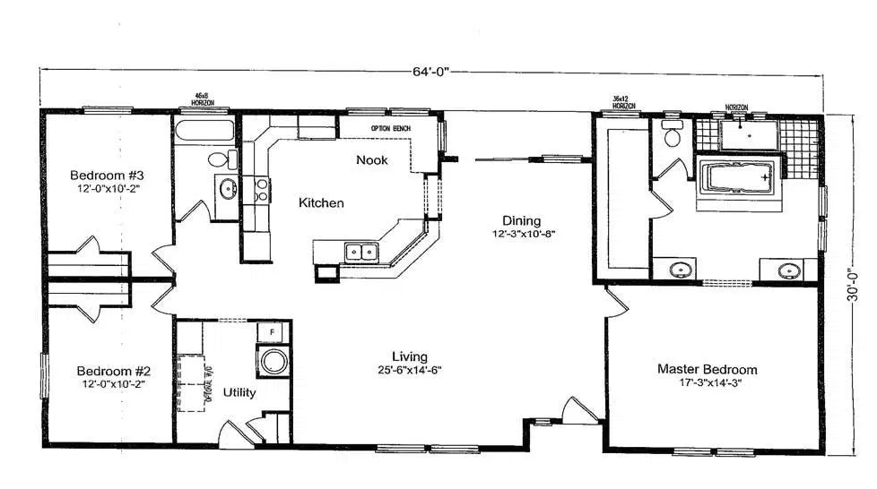 Homes Direct Modular Homes - Model HD30643B - Floorplan