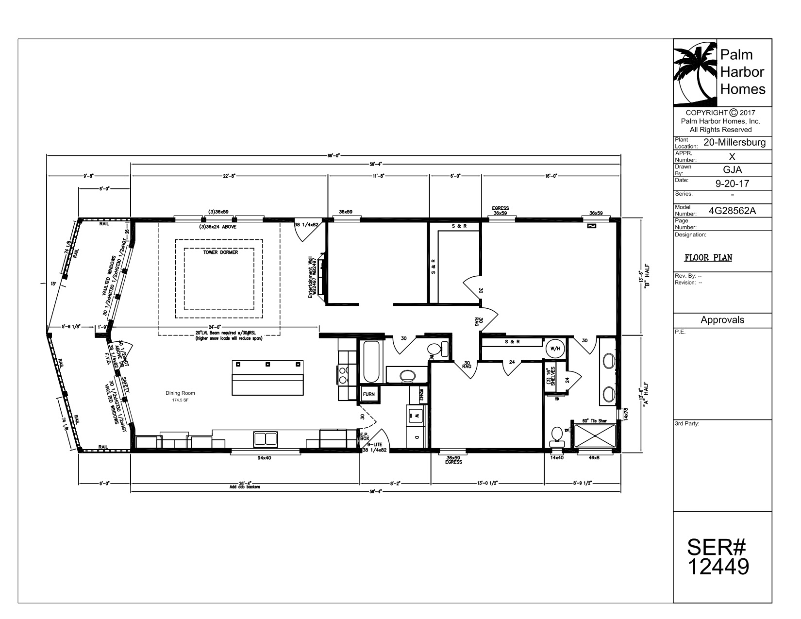 Homes Direct Modular Homes - Model 4G28562A - Floorplan