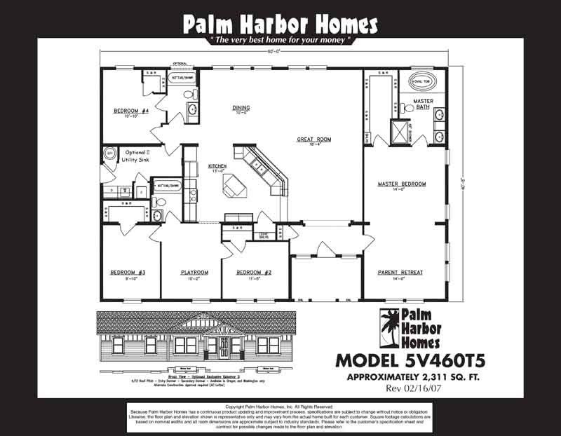 Homes Direct Modular Homes - Model 5V460T5 - Floorplan