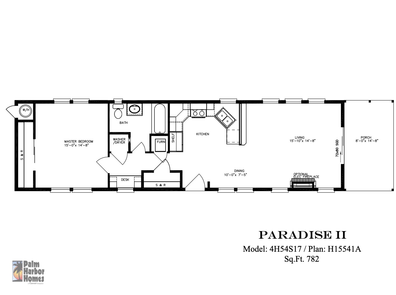 Homes Direct Modular Homes - Model 4H54S17 - Floorplan