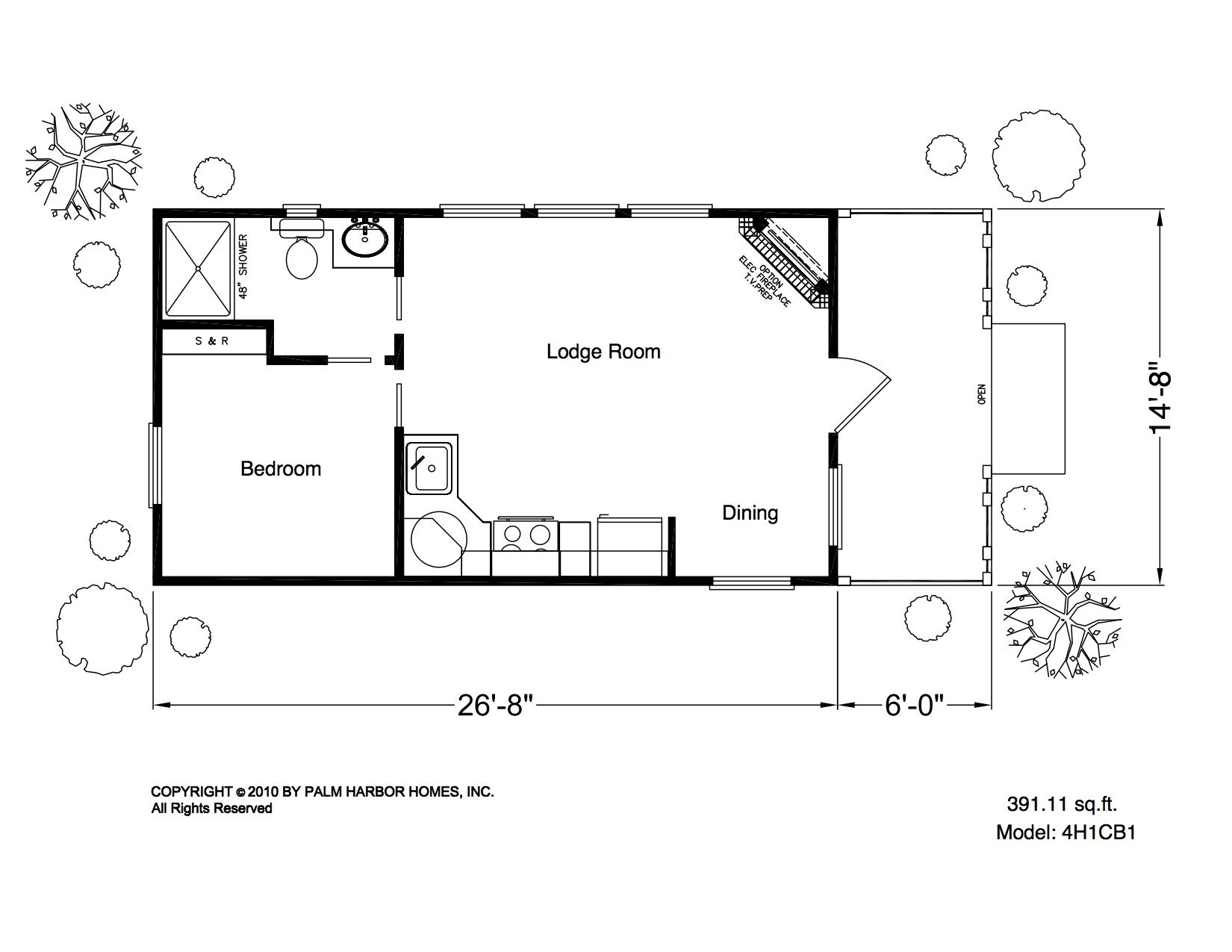 Homes Direct Modular Homes - Model 4H1CB1 - Floorplan