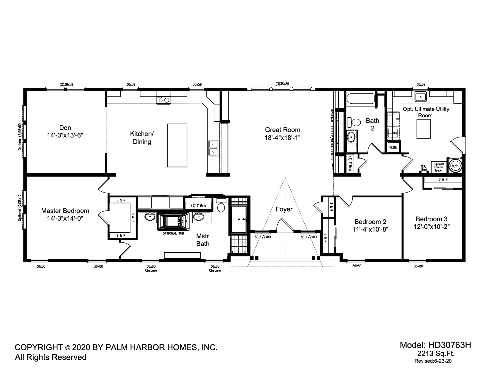 Homes Direct Modular Homes - Model HD30763H - Floorplan