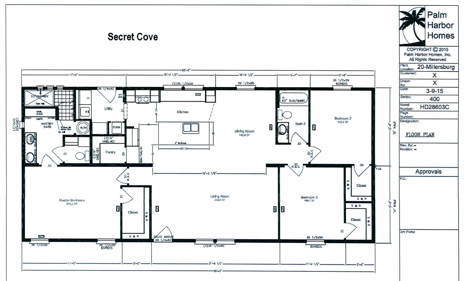 Homes Direct Modular Homes - Model HD28603C - Floorplan