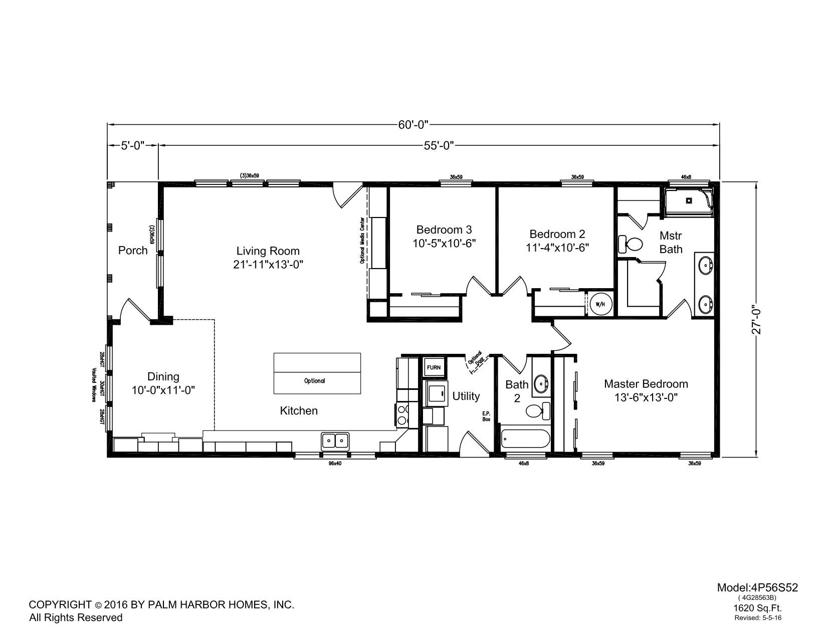 Homes Direct Modular Homes - Model 3104G28563B - Floorplan