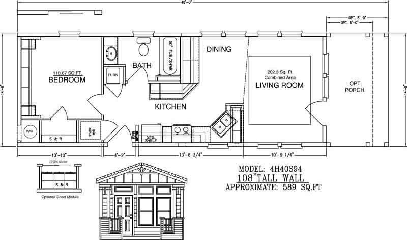 Homes Direct Modular Homes - Model N4H40S94 - Floorplan
